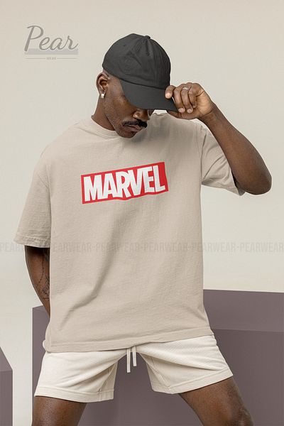 Pear Wear Μπλουζάκι Unisex Oversize MARVEL με στάμπα
