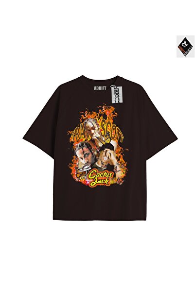 Adrift Tricou unisex oversize negru Travis Scott - Potrivire confortabilă