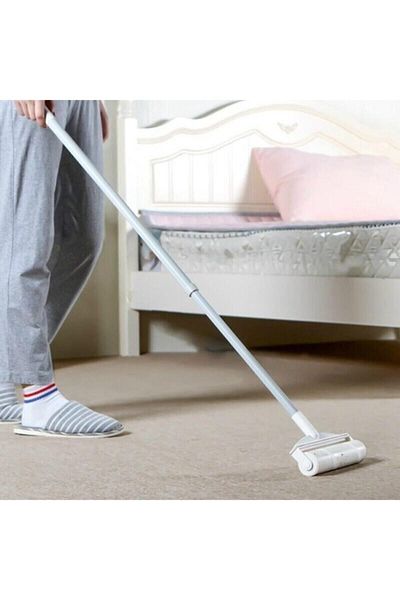 MOLTO Telescopic Long Handle Lint Removal Roller with Spare Head Liner Dust Collector Roller with Spare Head Telescopic