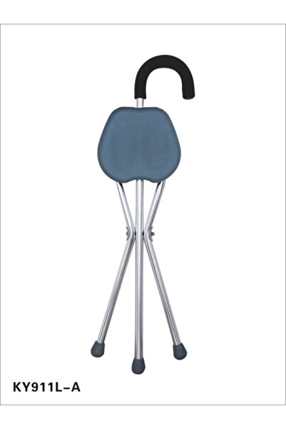 Genel Markalar Alüminyum Üç Ayaklı Tabureli Baston Ky911l-a 1 Uzunluk Ayarlı