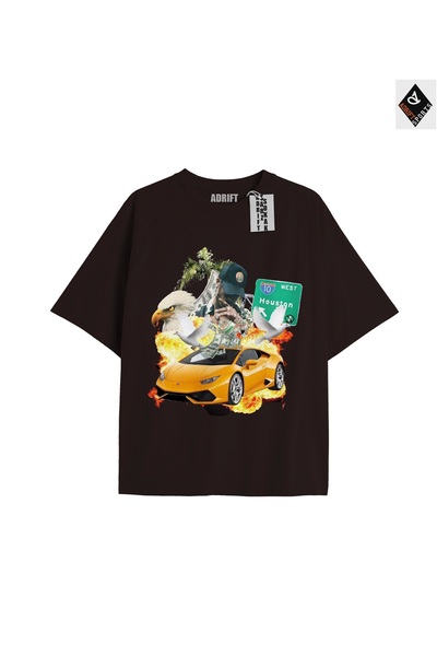 Adrift Tricou unisex oversize negru Travis Scott - Potrivire confortabilă