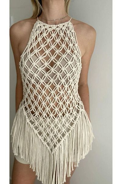 TrendSende Beach Dress - Macrame