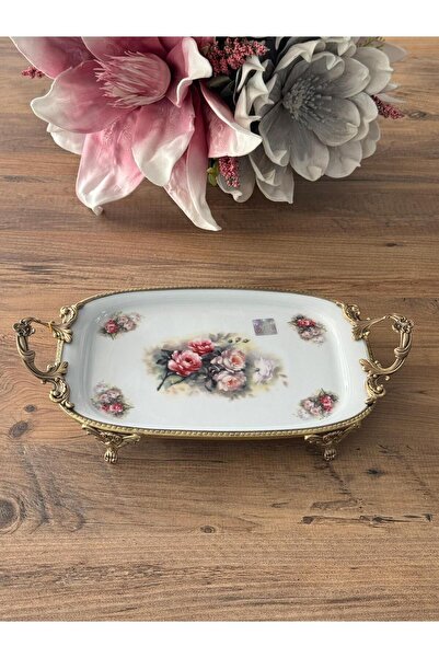 Meri Ev Gereçleri ANTİQUE KULPLU DİKDÖRTGEN SUNUM TABAK