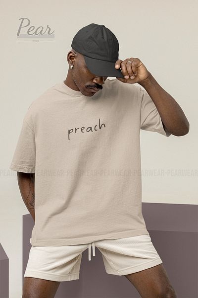 Pear Wear Μπλουζάκι Unisex Preach Printed Oversize