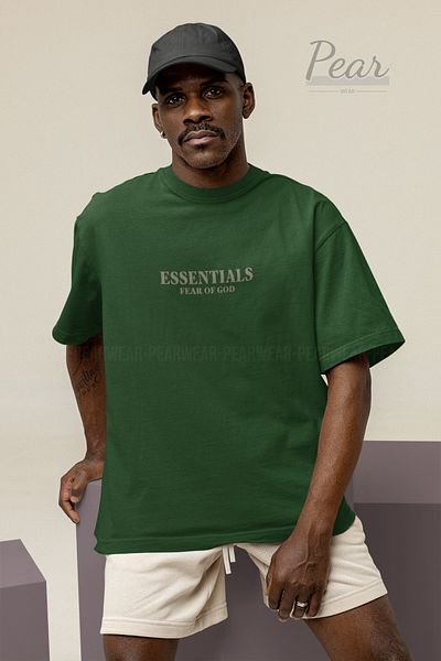 Pear Wear Essentials Printed Unisex T-Shirt Oversize T-Shirt