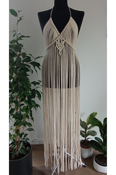 TrendSende Rochie de plajă din macrame - Design confortabil și elegant