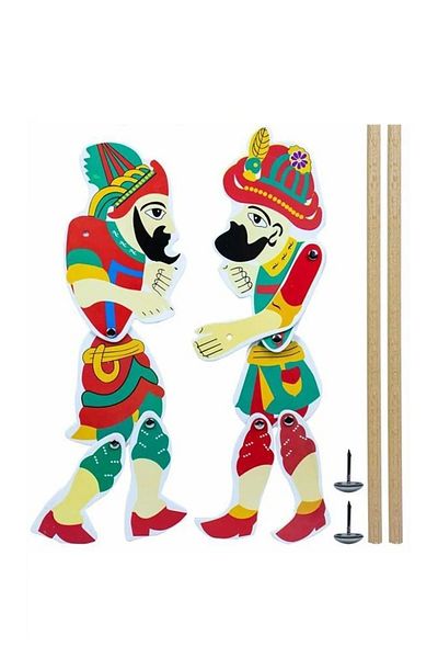 HOBBYRONS مجموعة ألعاب Karagöz وHacivat، مجموعة ألعاب الدمى الصغيرة مقاس 26 سم