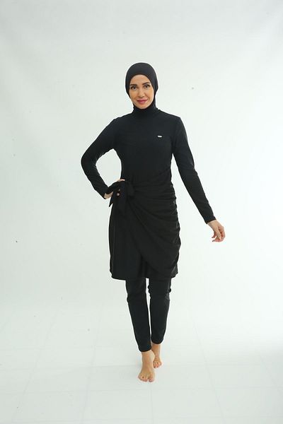 TESMAY Lycra Fully Covered Hijab Swimsuit