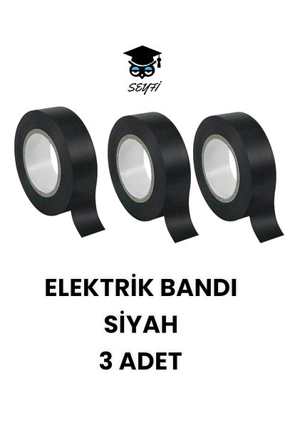 SEYFİKİRTASİYE Black Electrical Band - 3 Pieces