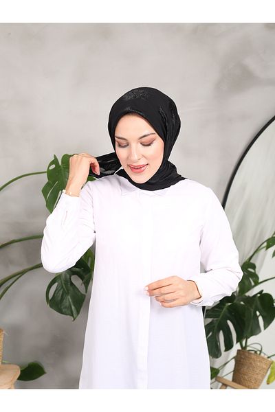 Golden Rose وشاح شيفون جاكار - مقاس مريح