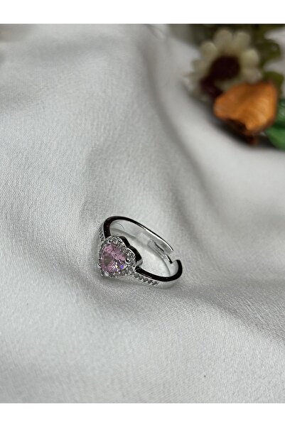 Arora Silver Adjustable Heart Ring Non Tarnish High Quality