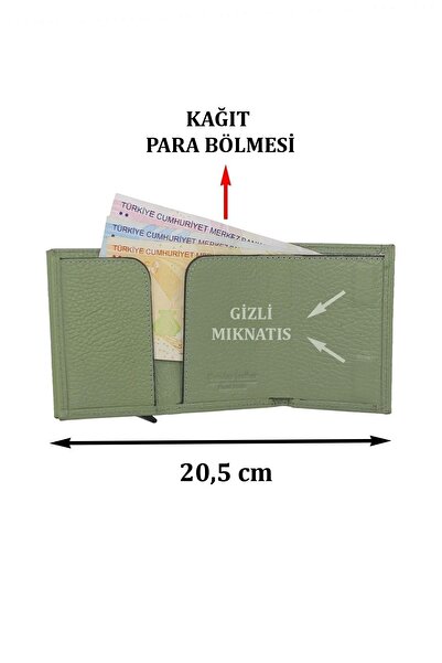 Case Club Otamatik Mekanizmalı Kartvizitlik Mıknatıslı Banknot Para Bölmeli K...