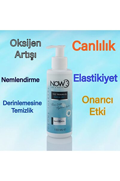 NOWO3 Ozonlu Yüz Yıkama Jeli 150 ml Yüz Temizleme Jeli. Akne Karşıtı, Cilde P...