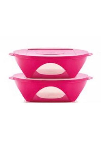 Tupperware Tutku Serving Container 2.5 L Pink 2 Pack Esc
