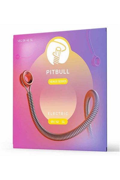 PİTBULL Pitbull Strings Venüs Serial Electric Guitar String Set of 3 (String Winder + 4 Picks + Hat) VEG 09-42 SL 3P SSC