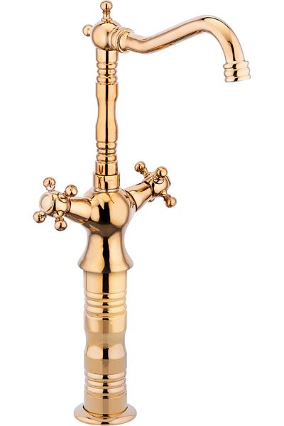 İSAOĞLU YAPI Gold Bowl Faucet Gold Bowl Fixture High Model Vintage Bowl Faucet