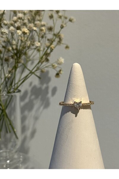 PRETTY BERRY Minimal Kristal Kalp Yüzük Gold