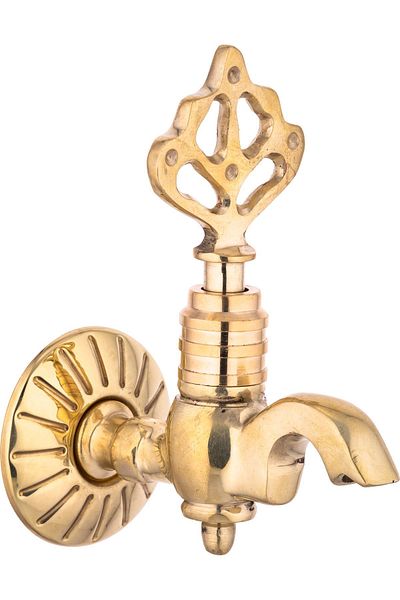 İSAOĞLU YAPI Kurna Turkish Bath Tap Gold Kurna Faucet Special Design Vintage Turkish Bath Tap Brass