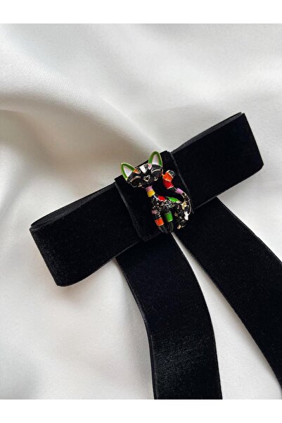 WAHSHE تصميم مشبك القوس المخملي