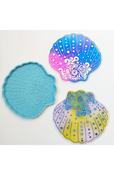 Sirius Hobi Epoksi Kalıp Reçine Alçı Midye Bardak Altlığı Kalıbı