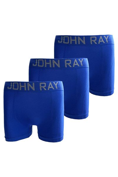John Ray Boxeri flexibili premium din microfibră Lycra, albastru, fără sudură