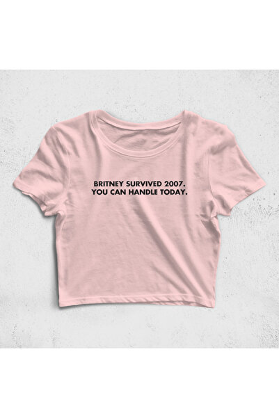 Built By Crazy بريتني الناجي 2007 - تي شيرت كروبتوب: يمكنك التعامل اليوم