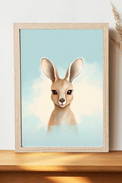 Luna Marissa Μινιμαλιστική αφίσα καγκουρό - Αφίσα ψηφιακής τέχνης από γυαλιστ...