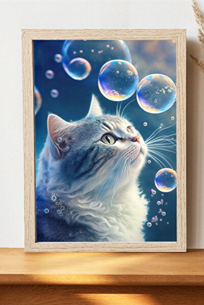 Luna Marissa Καλλιτεχνική αφίσα γάτας - Ψηφιακή αφίσα τέχνης από χοντρό χαρτί...