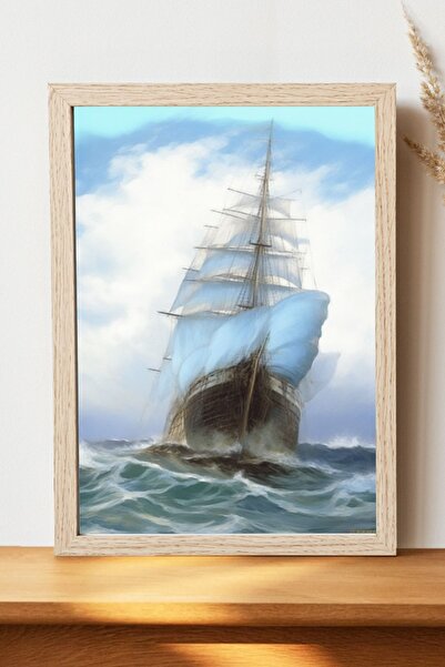 Luna Marissa Vintage αφίσα πλοίου - Αφίσα ψηφιακής τέχνης από χοντρό χαρτί χω...