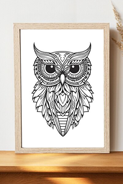 Luna Marissa Αφίσα Vector Owl - Αφίσα τοίχου από γυαλιστερό χαρτί χωρίς πλαίσιο