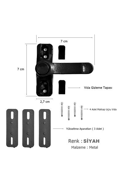 EYM Black Pvc Pimapen - Child Safety Door and Window Lock, Buttoned