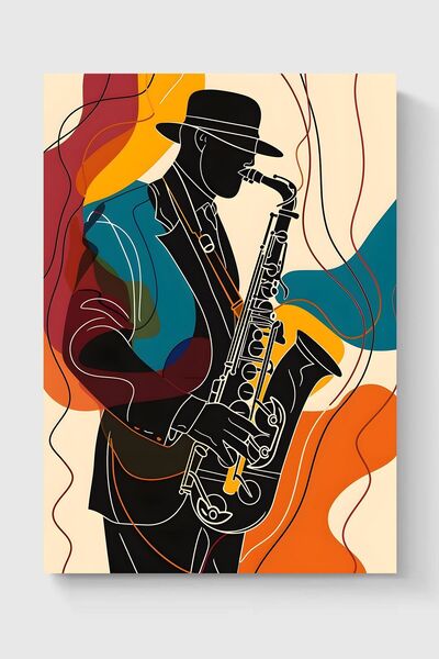Luna Marissa Αφίσα τζαζ σαξόφωνου χωρίς πλαίσιο τοίχου