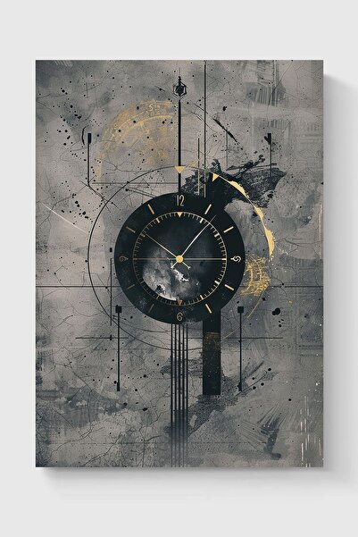 Luna Marissa Sanatsal Duvar Saati Poster Çerçevesiz Duvar Posteri