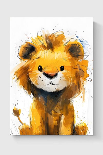 Luna Marissa Αφίσα με χαριτωμένο λιοντάρι χωρίς πλαίσιο