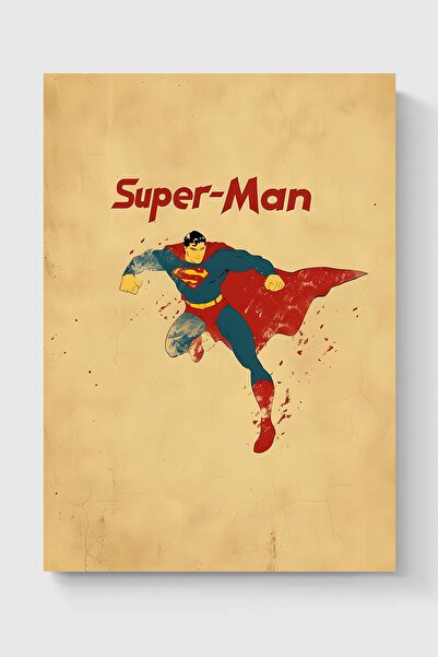 Luna Marissa Ρετρό αφίσα Super-Man χωρίς πλαίσιο τοίχου