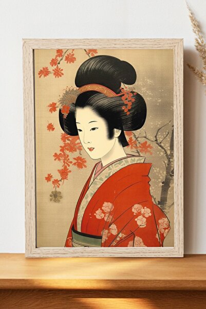 Luna Marissa Αφίσα ιαπωνικής γκέισας - Αφίσα τοίχου από γυαλιστερό χαρτί χωρί...