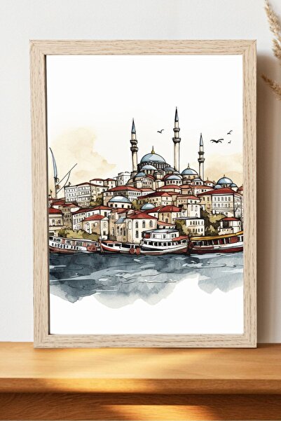 Luna Marissa Καλλιτεχνική αφίσα της Κωνσταντινούπολης - Διακοσμητική αφίσα πό...