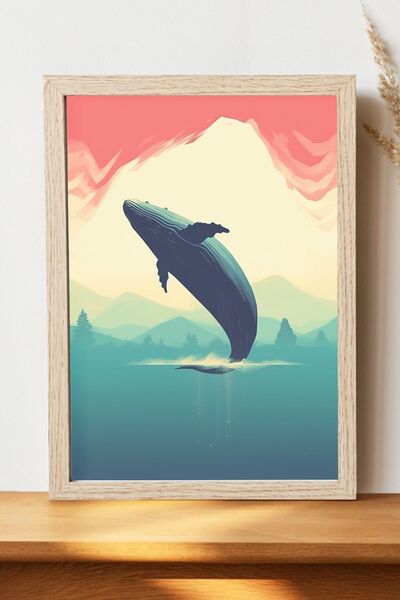 Luna Marissa Αφίσα φάλαινας - Αφίσα τοίχου από γυαλιστερό χαρτί χωρίς πλαίσιο