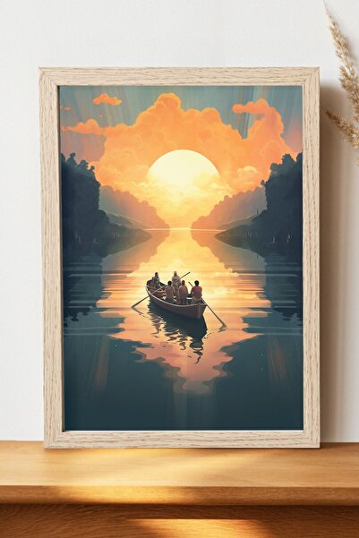 Luna Marissa Αφίσα με τοπίο καγιάκ - Αφίσα τοίχου από γυαλιστερό χαρτί χωρίς ...