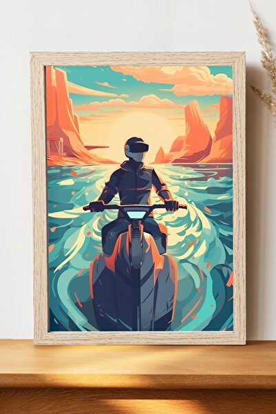 Luna Marissa Αφίσα Jetski - Αφίσα τοίχου από γυαλιστερό χαρτί χωρίς πλαίσιο