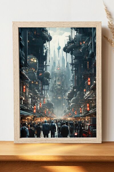 Luna Marissa Αφίσα Future City - Αφίσα τοίχου από γυαλιστερό χαρτί χωρίς πλαίσιο