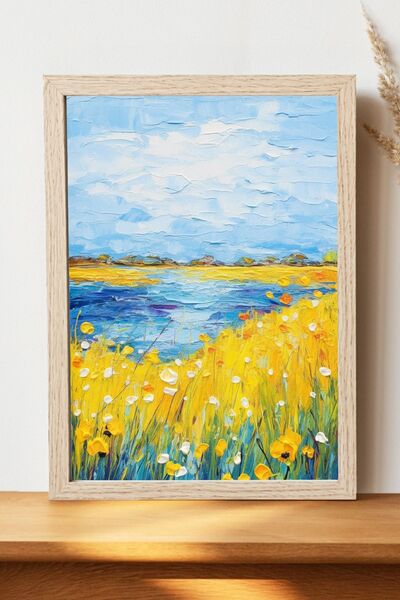 Luna Marissa Αφίσα με κίτρινο λουλούδι - Αφίσα τοίχου από γυαλιστερό χαρτί χω...