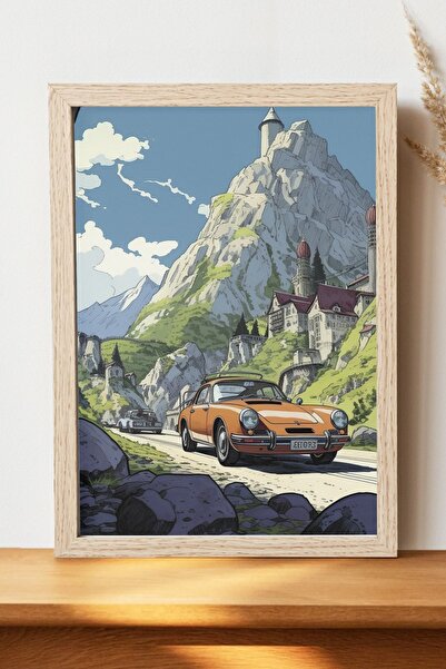 Luna Marissa Αφίσα Anime Porsche 911 - Αφίσα αυτοκινήτου από γυαλιστερό χαρτί...