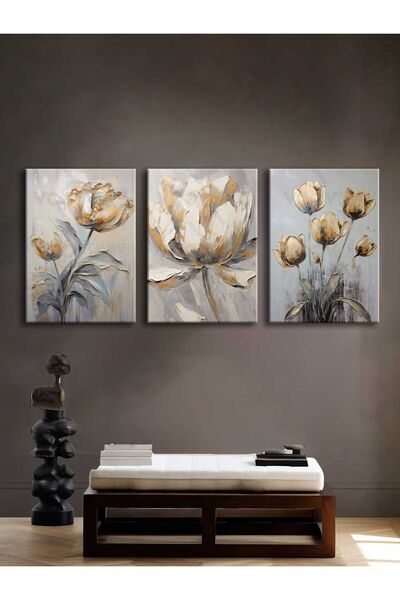 Voovart Kanvas Duvar Tablosu 3'lü Canvas Tablo Seti - VOOV4206