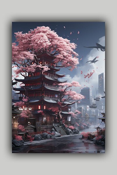 Luna Marissa Αφίσα σε στυλ κινέζικου κυβερπανκ, χωρίς πλαίσιο, αφίσα τοίχου