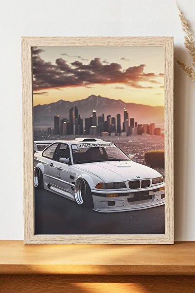 Luna Marissa Αφίσα BMW E30 - Αφίσα αυτοκινήτου από γυαλιστερό χαρτί χωρίς πλα...