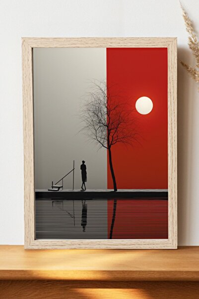 Luna Marissa Σουρεαλιστική μινιμαλιστική αφίσα - Αφίσα τοίχου από γυαλιστερό ...