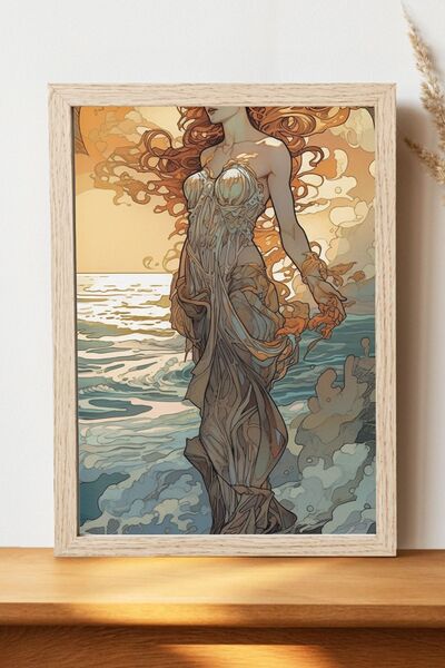 Luna Marissa Αφίσα εικονογράφησης - Αφίσα ψηφιακής τέχνης από χοντρό χαρτί χω...