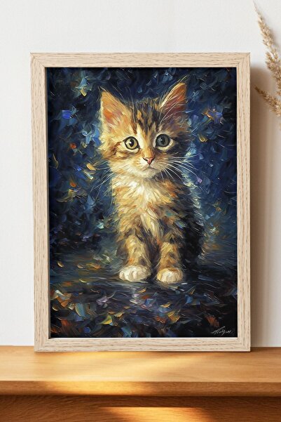 Luna Marissa Καλλιτεχνική αφίσα γάτας - Ψηφιακή αφίσα τέχνης από χοντρό χαρτί...