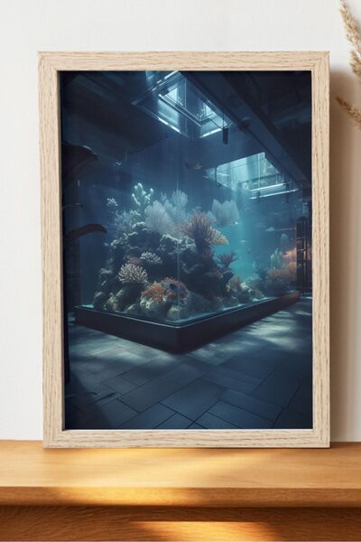 Luna Marissa Καλλιτεχνική αφίσα ενυδρείου - Ψηφιακή αφίσα τέχνης χωρίς πλαίσιο